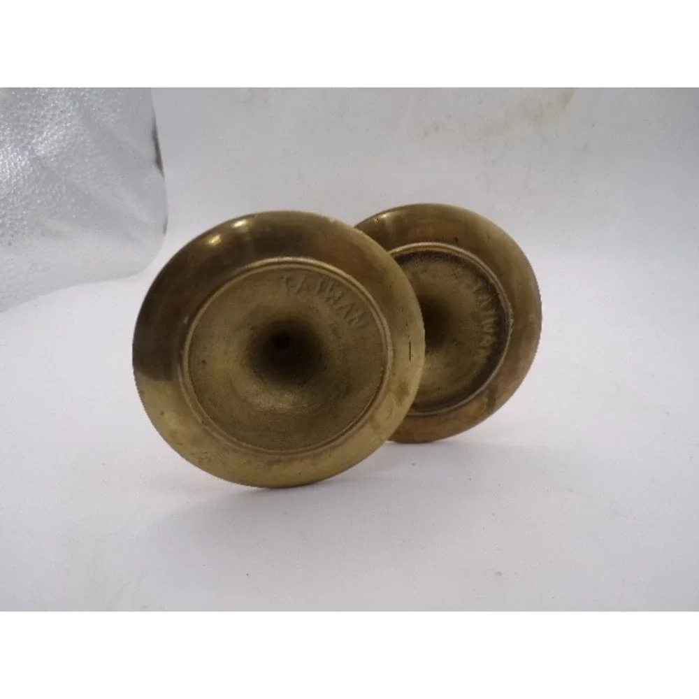 Vintage Brass Taper Candlestick Holders Set of 2 Graduated Mid Century Modern 8